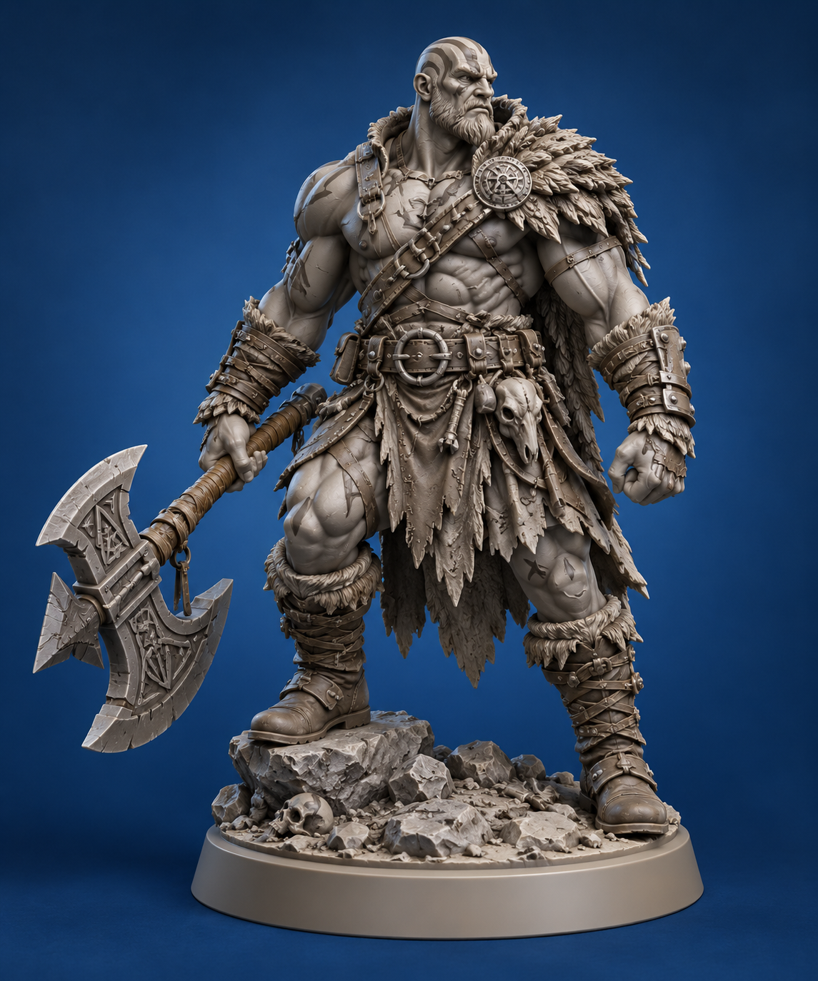 Goliath Barbarian Miniature | 32mm Fantasy Resin Mini | Tabletop RPG Character