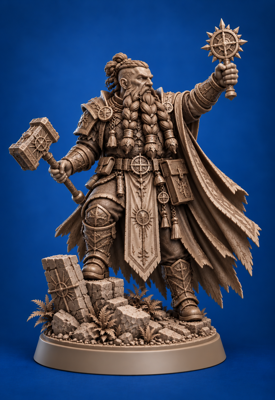 Dwarf Cleric Miniature | 32mm Fantasy Resin Mini | Tabletop RPG Character