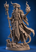 Dragonborn Sorcerer Miniature | 32mm Fantasy Resin Mini | Tabletop RPG Character