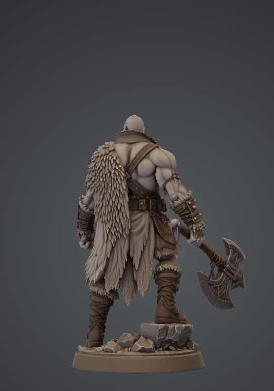 Goliath Barbarian Miniature | 32mm Fantasy Resin Mini | Tabletop RPG Character