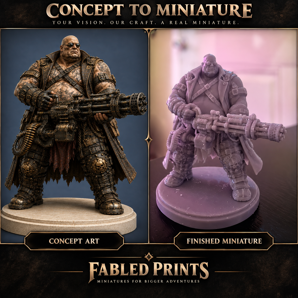 Custom Fantasy Miniature | Create Your Own Character | 32mm Resin Mini