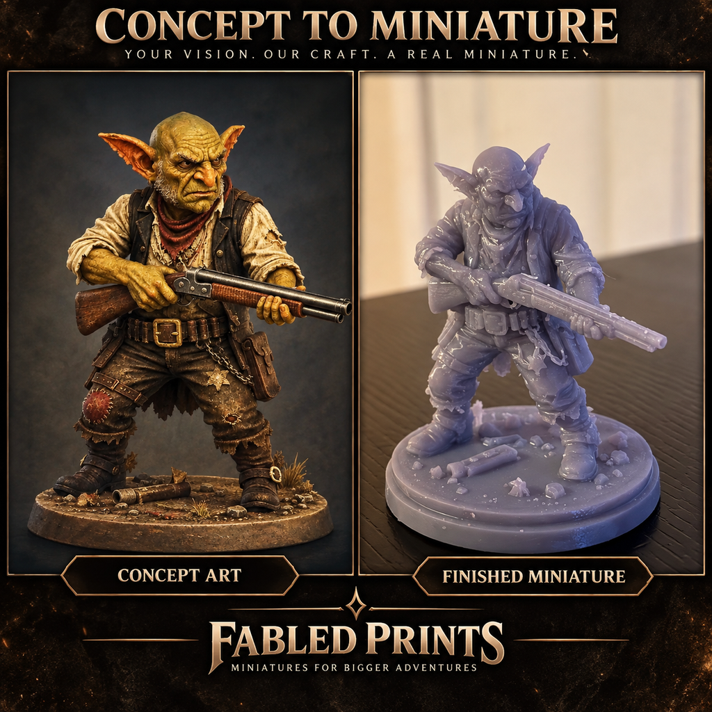 Custom Fantasy Miniature | Create Your Own Character | 32mm Resin Mini
